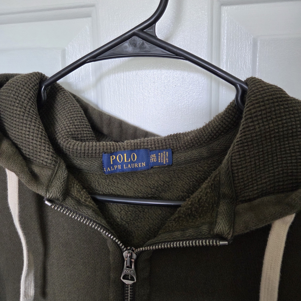Polo by Ralph Lauren Olive Green Zip-Up Hoodie Jacket